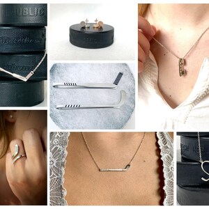 Hockey-Halskette für Frauen Hockey-Schmuck für sie Hockey Mom Halskette Hockey-Fan Zubehör Wort Halskette Statement-Halskette für Mädchen SWAG Bild 9