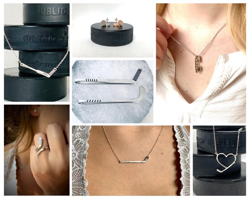 Hockey-Halskette für Frauen Hockey-Schmuck für sie Hockey Mom Halskette Hockey-Fan Zubehör Wort Halskette Statement-Halskette für Mädchen SWAG Bild 9
