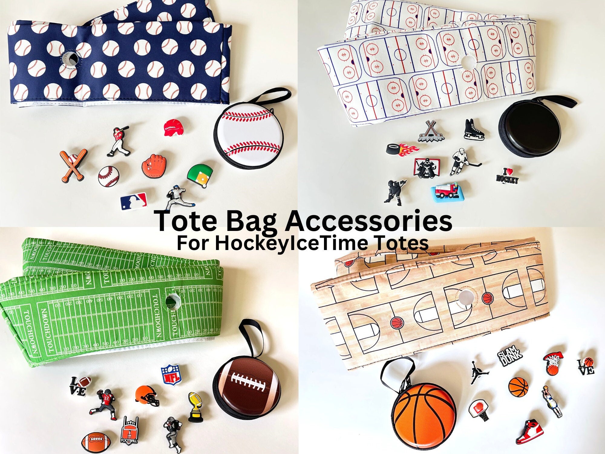 Sports Tote Bag, Rubber Tote Bag with Zipper, Team Mom Gifts, Personalized Gifts for Mom, Fundraiser Gift Baskets, Cute Tote Bag for Summer