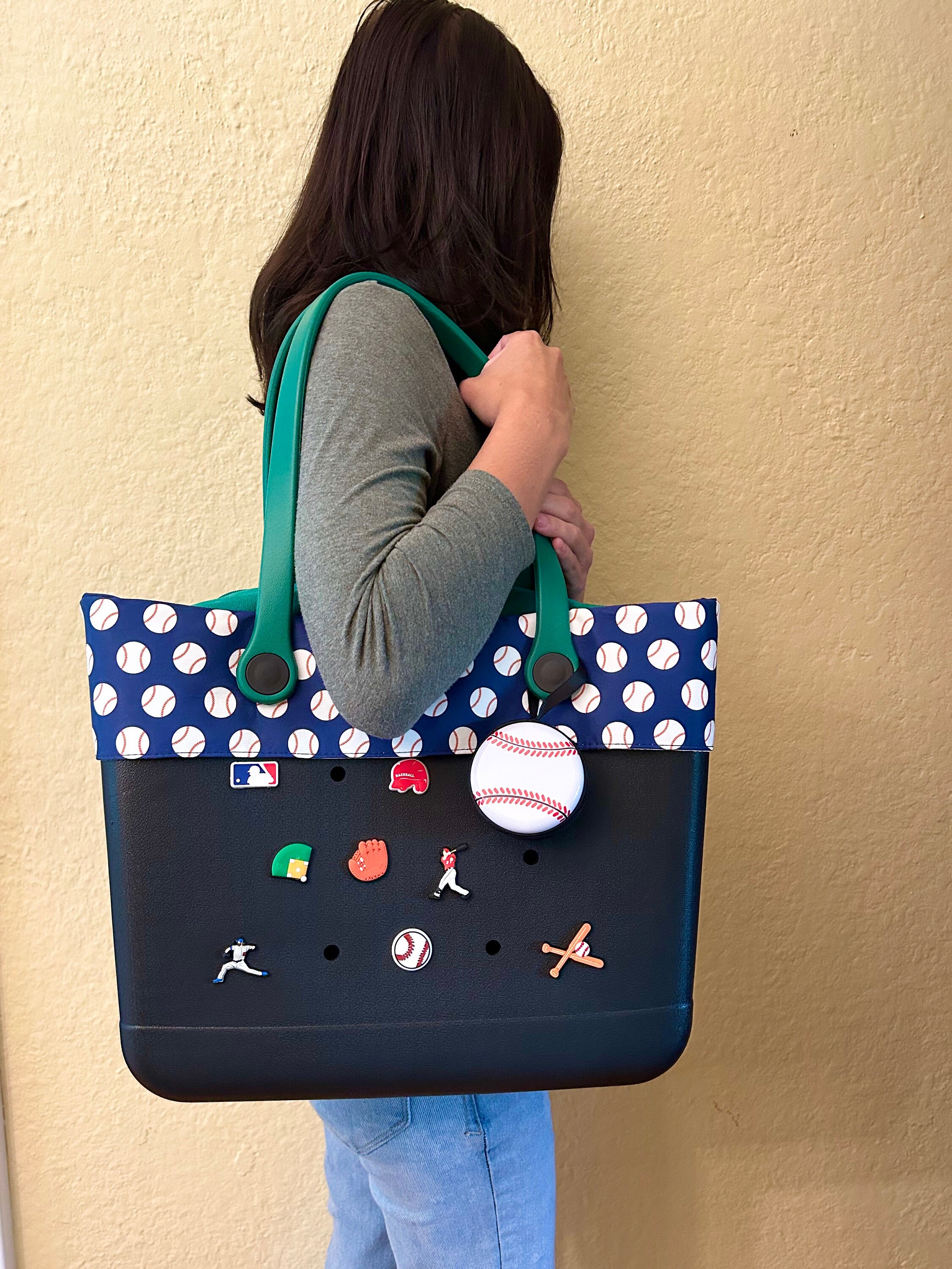 Baseball Mom Tote Bag - Large Canvas Tote With Pocket, Perfect Gift For Baseball Team Moms & Fans