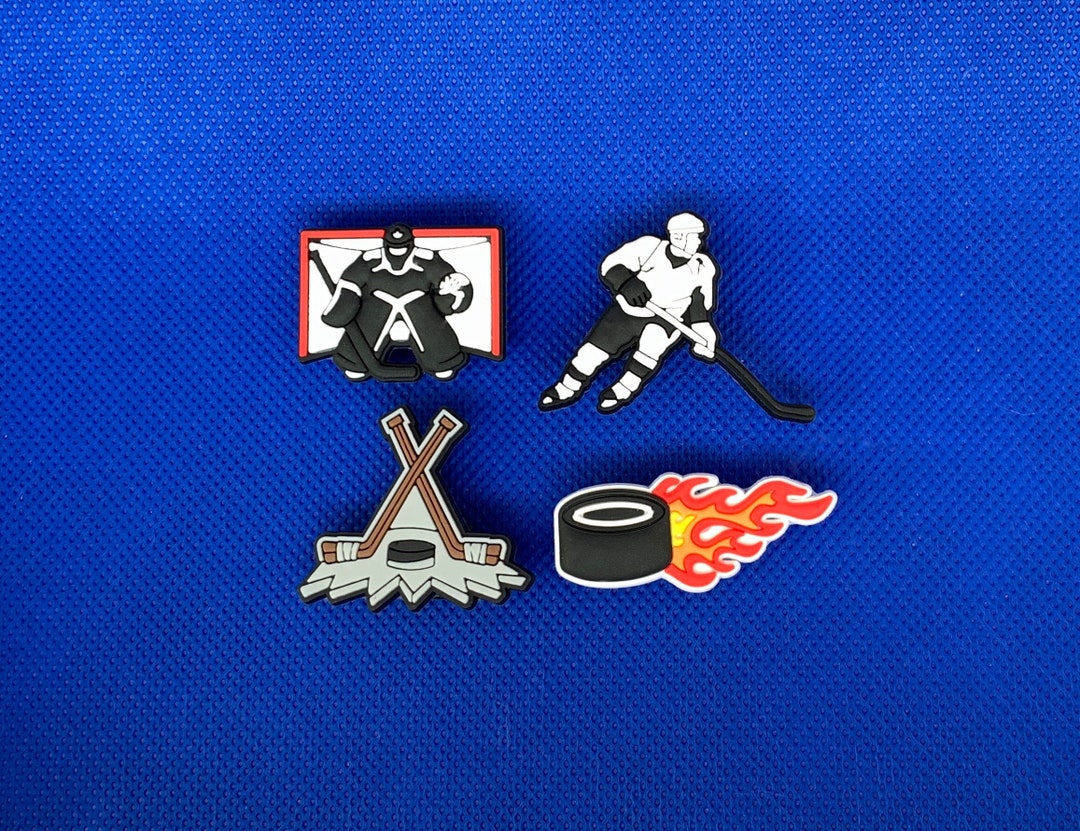Hockey Shoe Charms, Hockey Gifts for Boy, Hockey Party Favors, Hockey