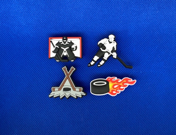 Hockey Shoe Charms, Hockey Gifts for Boy, Hockey Party Favors