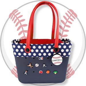 Mom tas honkbal, honkbaltas, sportdraagtas voor moeder, schattige draagtas, gepersonaliseerd cadeau voor vrouw, cadeau teammanager voor haar, honkbal SWAG