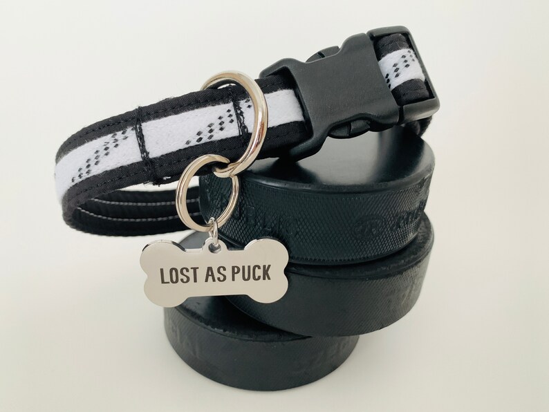 Hockey Dog Collar & Bone Shaped Dog Tag Dog Dad Gift Hockey Etsy