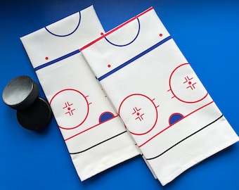 Hockey Towel Set, Hockey Home Decor, Thank you Gifts for Billet Mom, Hockey Gifts for Women, Team Manager Gift, Hockey Gift Basket Ideas