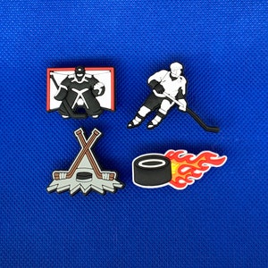 Hockey Shoe Charms Gift Set, Hockey Gift for Girl, Hockey Goodie Bag Items for Boy, Hockey Swag Bag, Ice Hockey Charms, Hockey Party Favors image 3