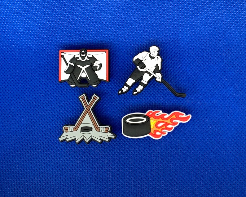 Hockey Shoe Charms Gift Set Ice Hockey Charms Hockey Etsy