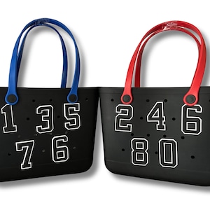 Nummer Charms für Tragetasche, Jersey Nummer Taschenzubehör, große Nummern, Sport Mom Charm, Hockey Mom Taschenanhänger, personalisiertes Geschenk für sie