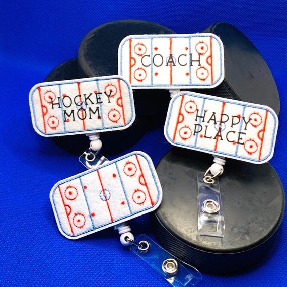 Hockey Badge Reel, Personalized Hockey Gifts, Hockey Mom Medical Badge Reel, Nurses Gifts, Teacher Badge Reel, Retractable Badge Reel, SWAG