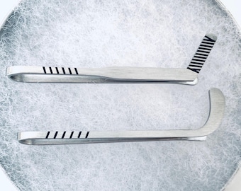 Alfiler de corbata de hockey, alfiler de corbata de palo de hockey, regalos de hockey para hombres, regalos para padrinos de boda, regalos de hockey para él, regalo de entrenador de hockey, regalos de equipo