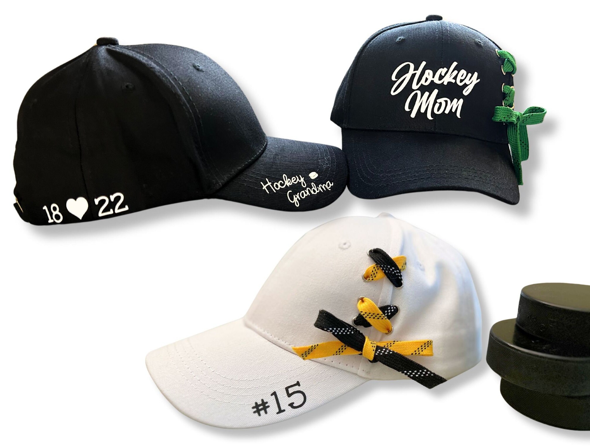 Personalized Ponytail Hats, Hockey Mom Hat, Hockey Hats for Women, Hockey Gifts for Girls, Goalie Mom High Ponytail Caps, Custom Hockey SWAG