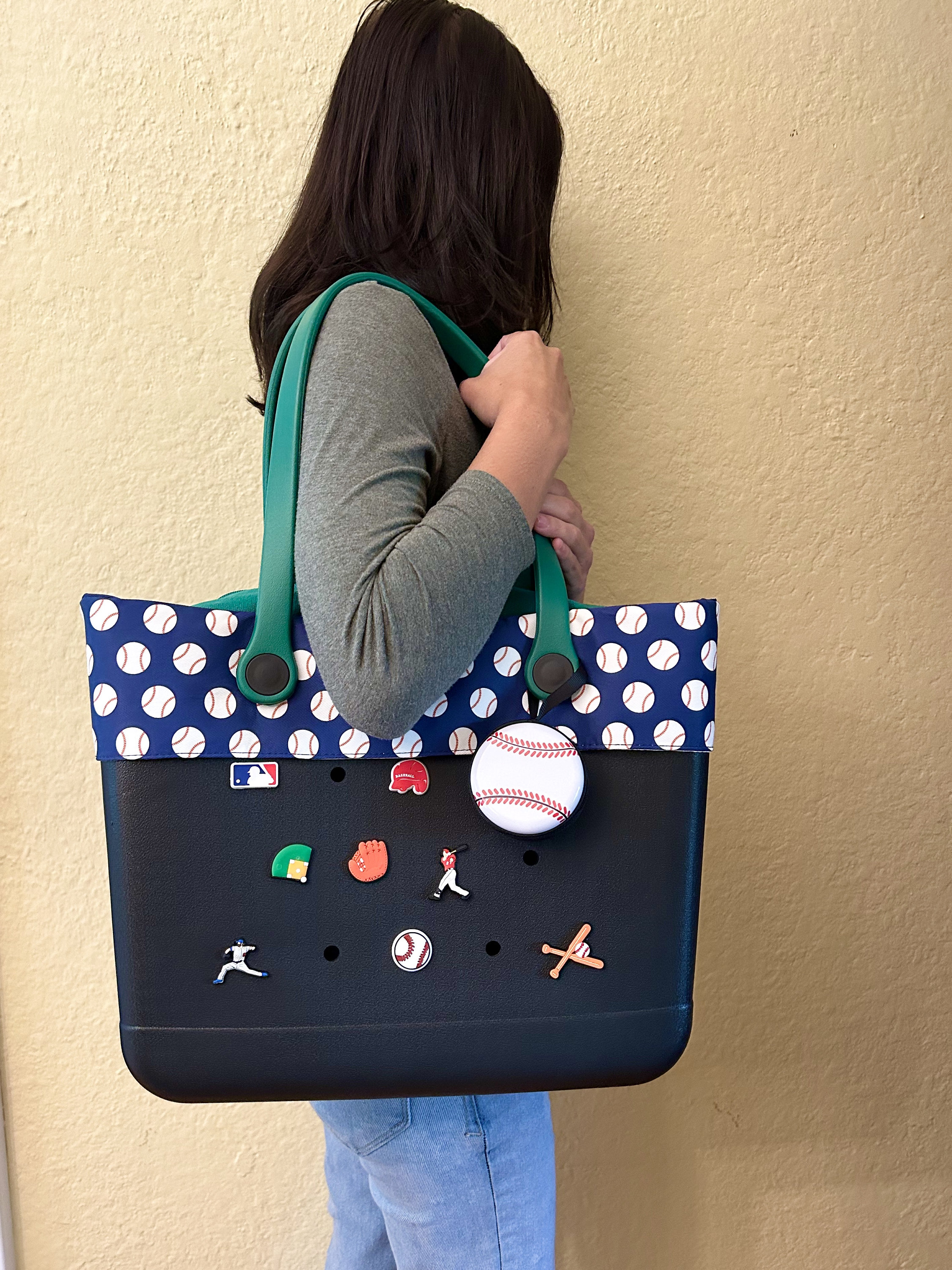 Sports Tote Bag, Rubber Tote Bag with Zipper, Team Mom Gifts, Personalized Gifts for Mom, Fundraiser Gift Baskets, Cute Tote Bag for Summer