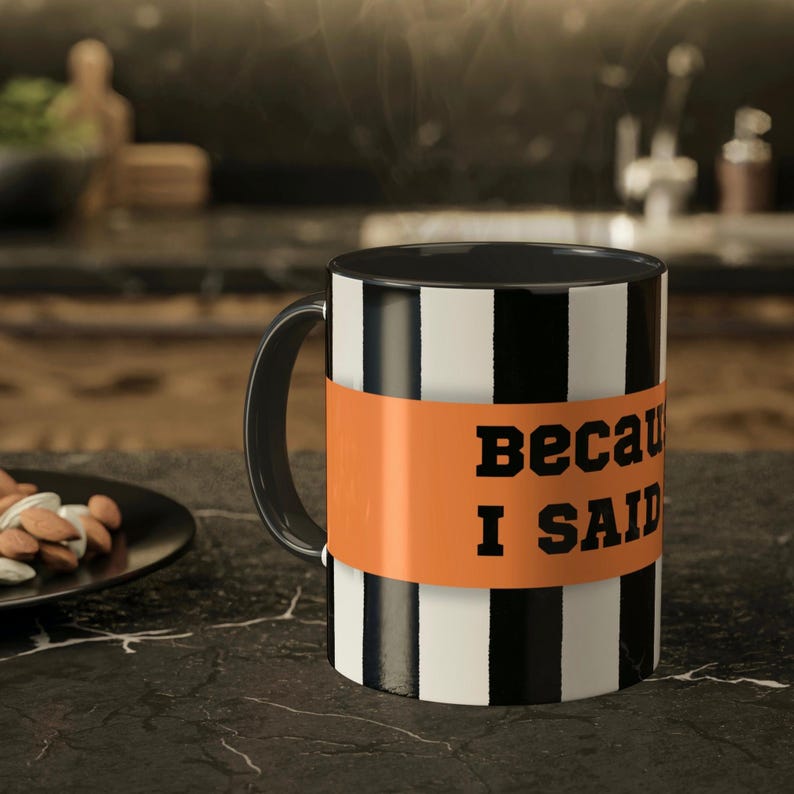 Funny Hockey Referee Mug, "Because I Said So" Coffee Cup image 5