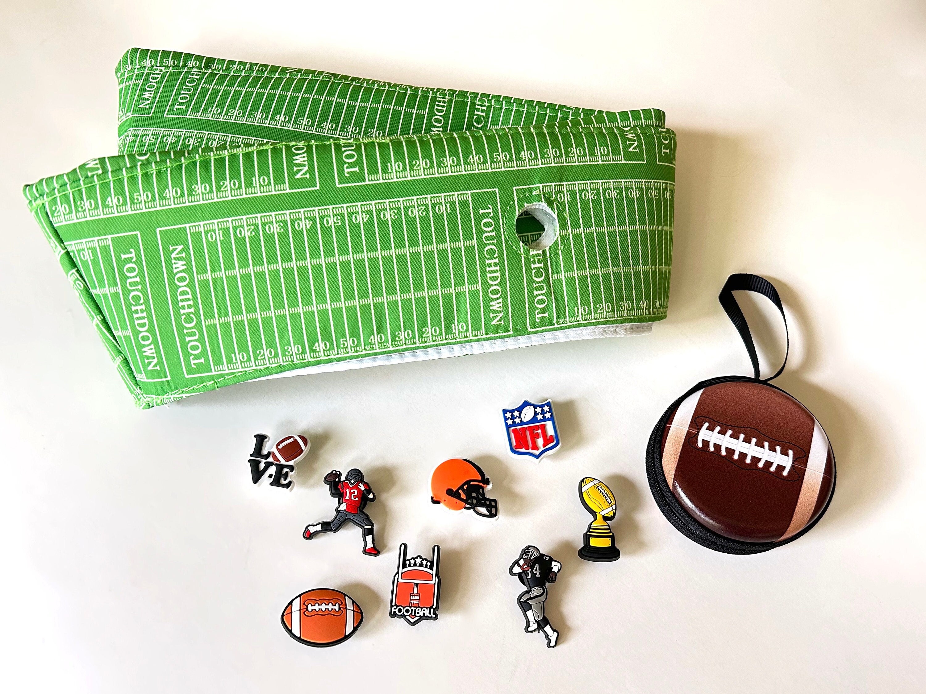 Football Mom Tote Bag, Football Bag, Sports Mom Rubber Tote Bag with Zipper, Team Manager Gift for Her, Personalized FootBall Gifts for Mom