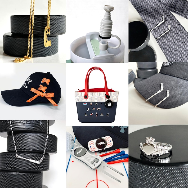 Collana da hockey, regali di hockey per ragazze, collana per mamma che gioca a hockey, gioielli da hockey per donne, collana da hockey sul ghiaccio per lei, collana a cuore, SWAG immagine 9