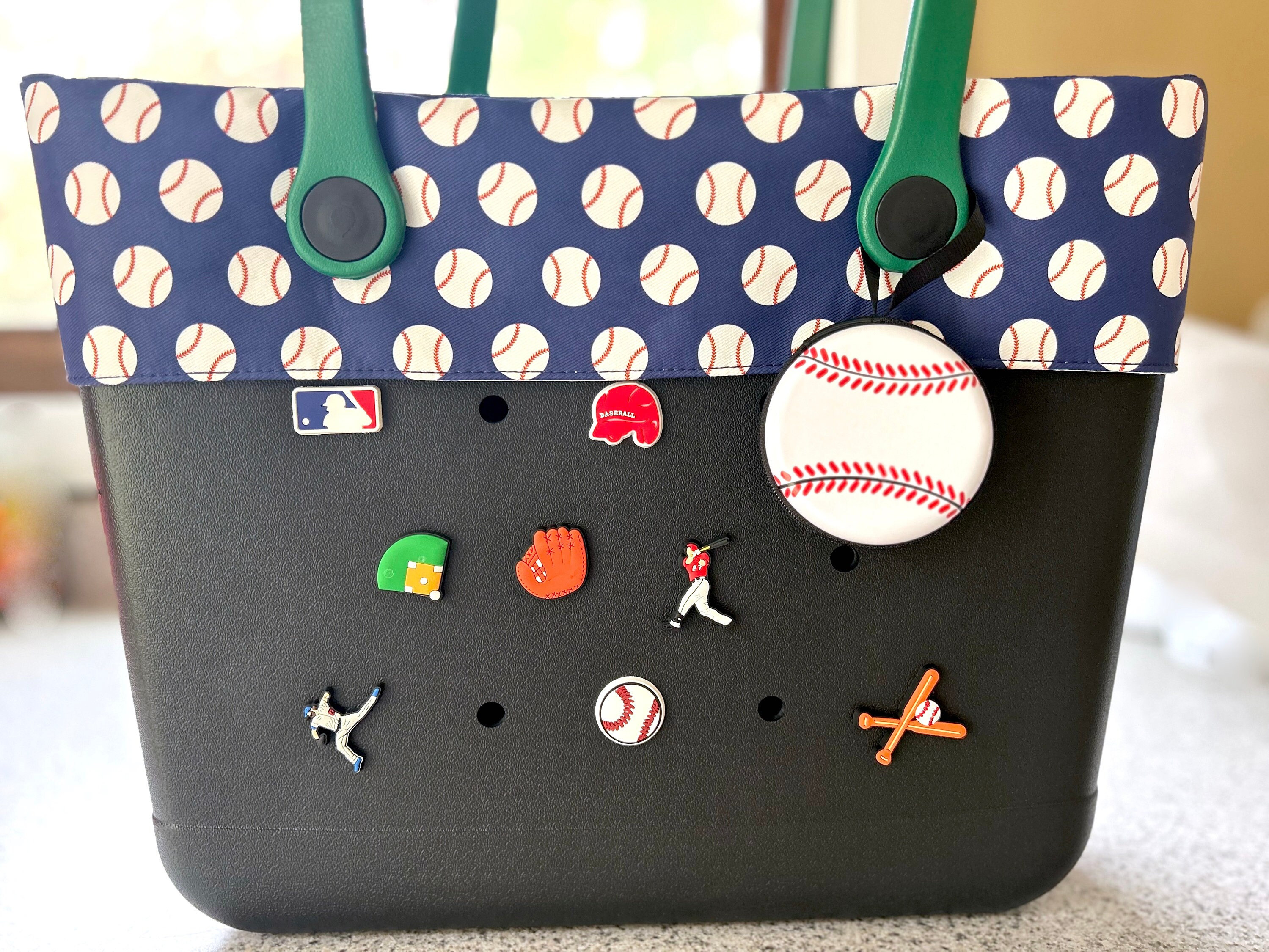Sports Tote Bag, Rubber Tote Bag with Zipper, Team Mom Gifts, Personalized Gifts for Mom, Fundraiser Gift Baskets, Cute Tote Bag for Summer