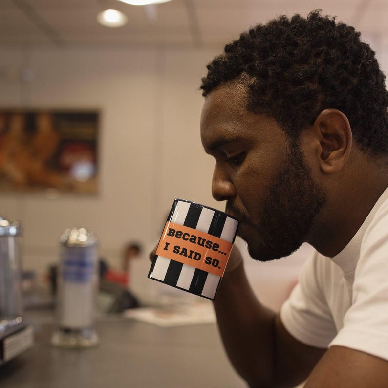 Funny Hockey Referee Mug, "Because I Said So" Coffee Cup image 2
