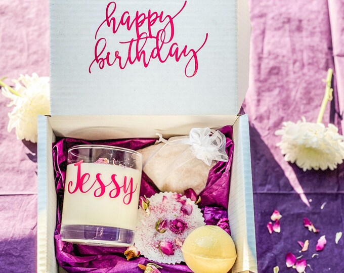 Spa Kits Box Personalised birthday letterbox gift for her-Thinking of you gift Birthday gift box for best friend