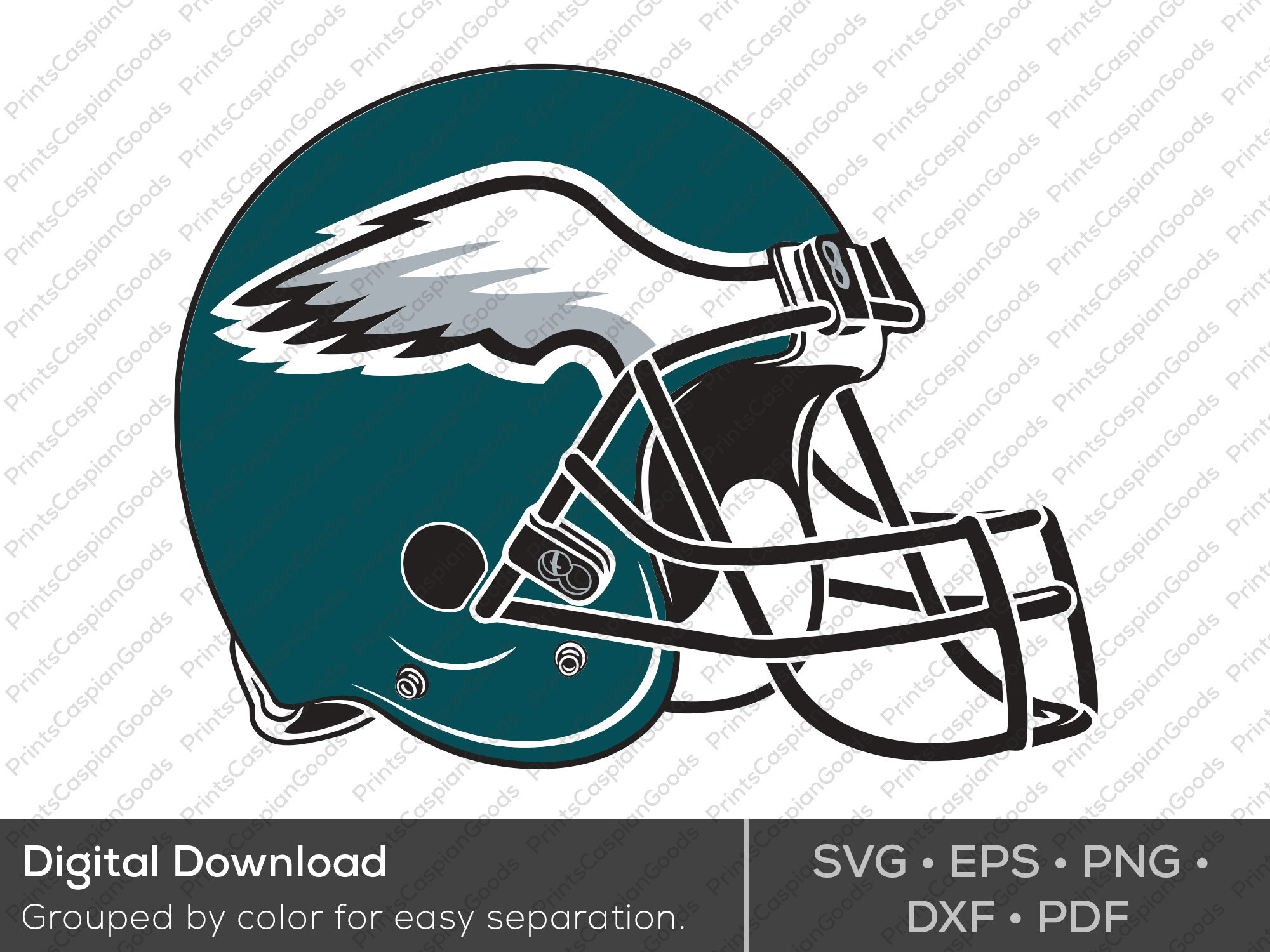 Eagles Helmet SVG Eagles Wing PNG High School Logo Etsy