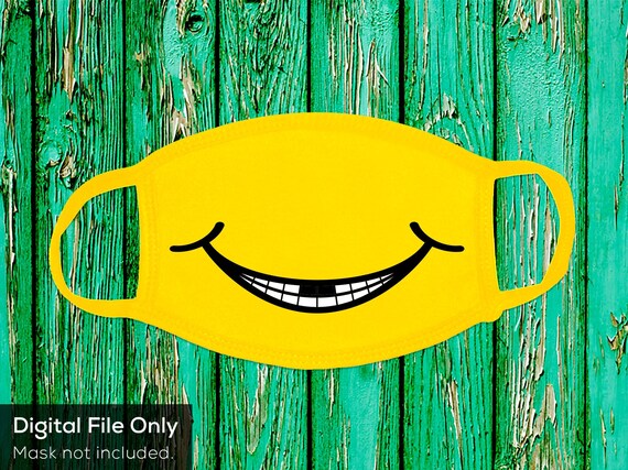 Smiley Missing Teeth Face Mask Svg Kids Missing Tooth Smile - Etsy Smiley Missing Teeth Face Mask Svg Kids Missing Tooth Smile - Etsy