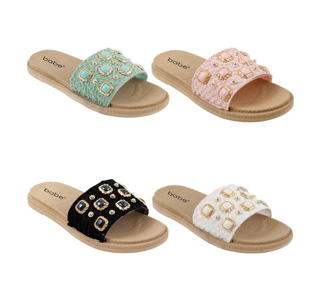 Ladies Fashion Party Sandals Slipper Summer Womens Fancy - Etsy