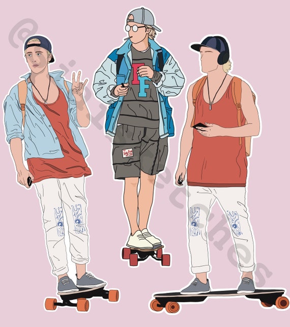 Tom Felton Draco Malfoy Skateboarding Sticker Set 3 Etsy