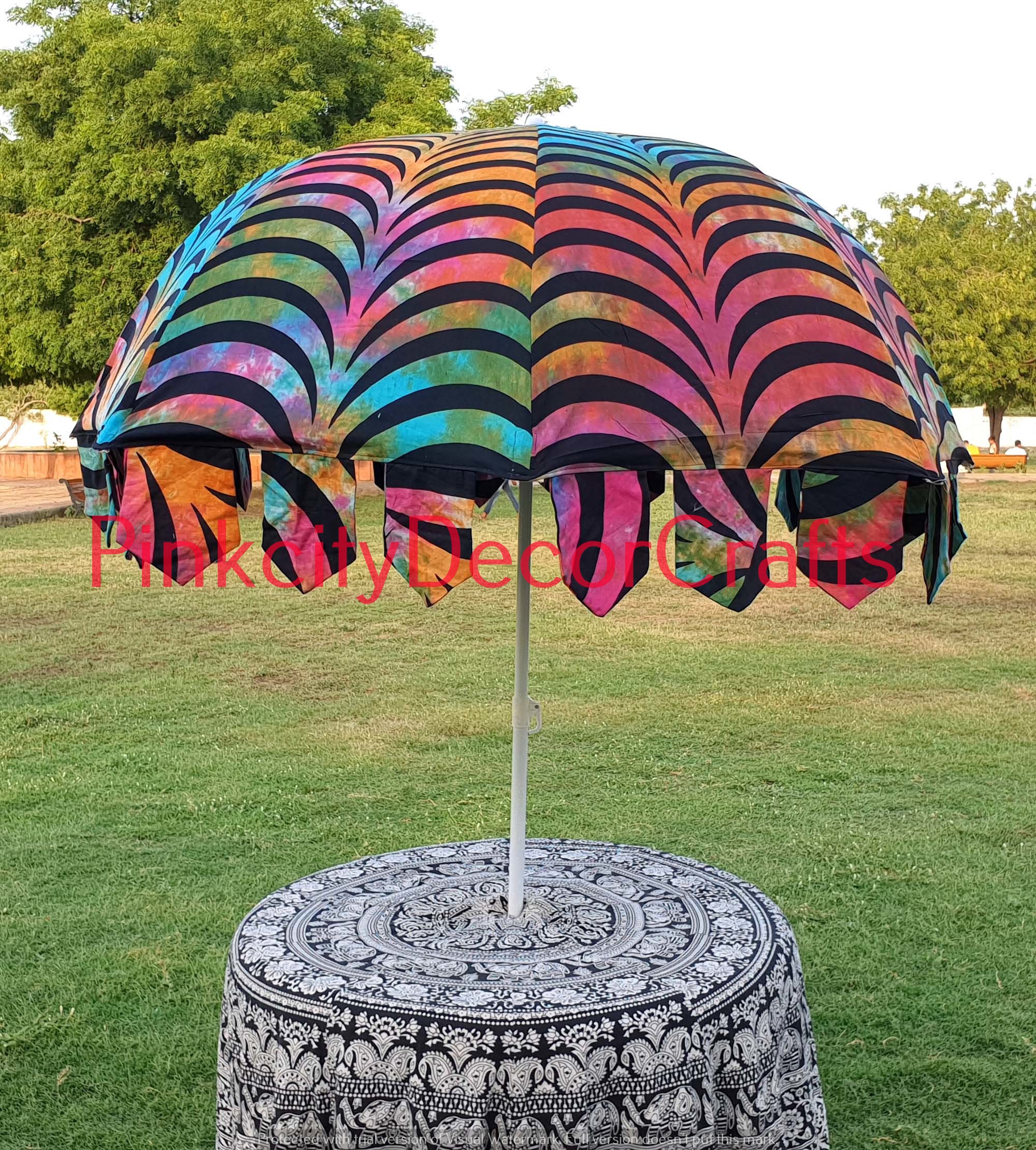 Indische Kunst Regenschirm Strand Dekor Luxus Boho Garten