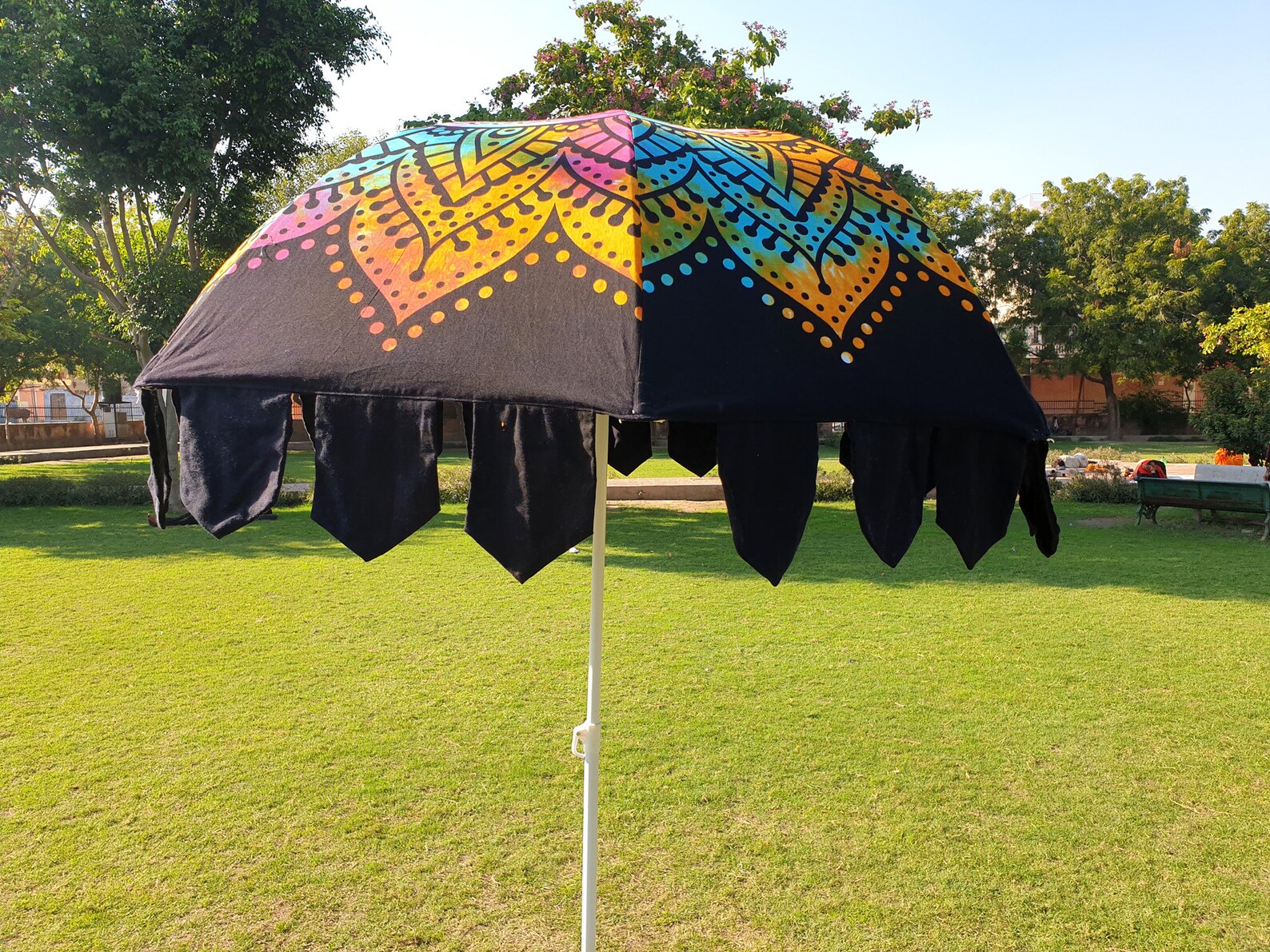 Hand Made Large Decorative Garden Umbrella Patio Umbrellas Etsy