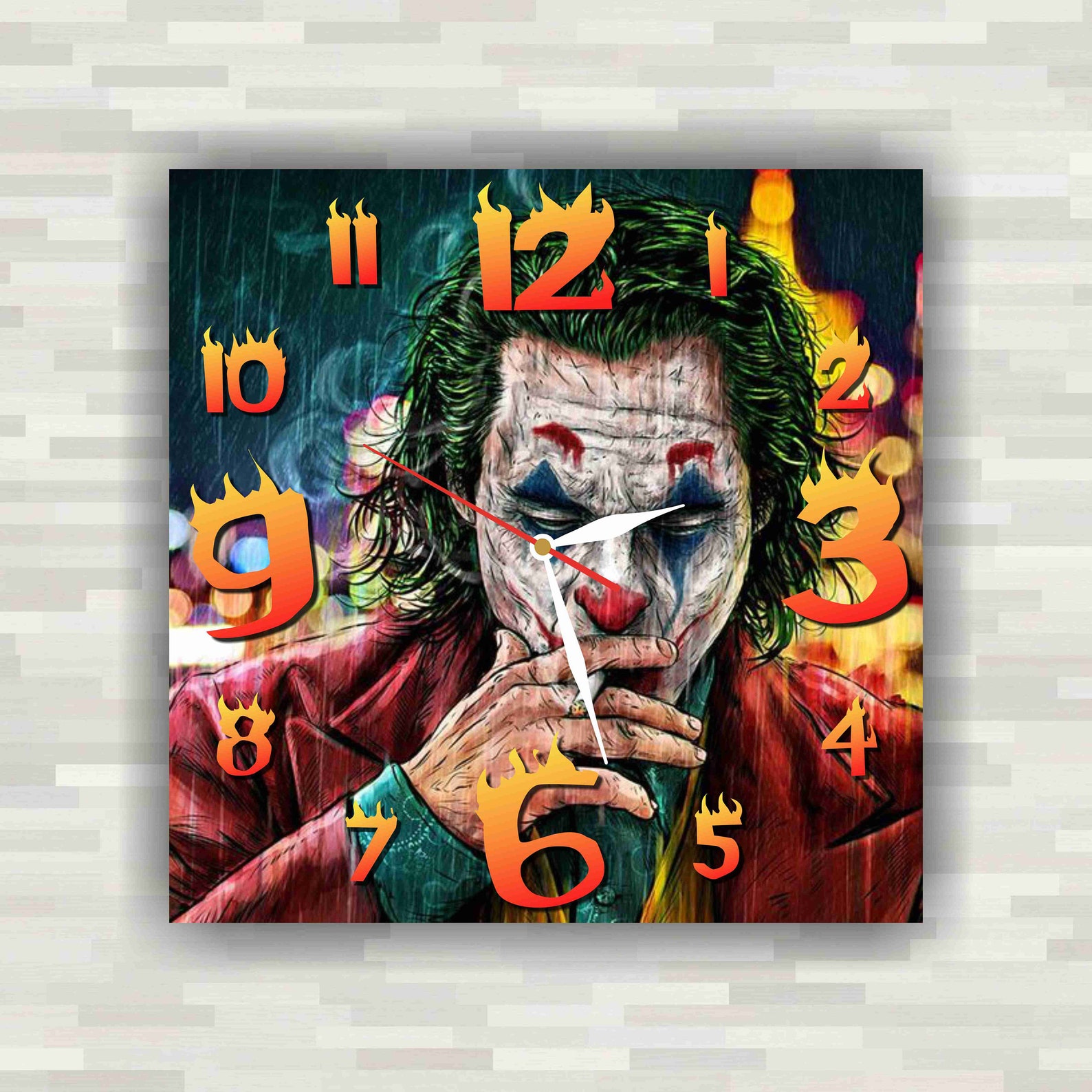 Joker 11 Handmade Wall Clock Get unique décor for home or Etsy