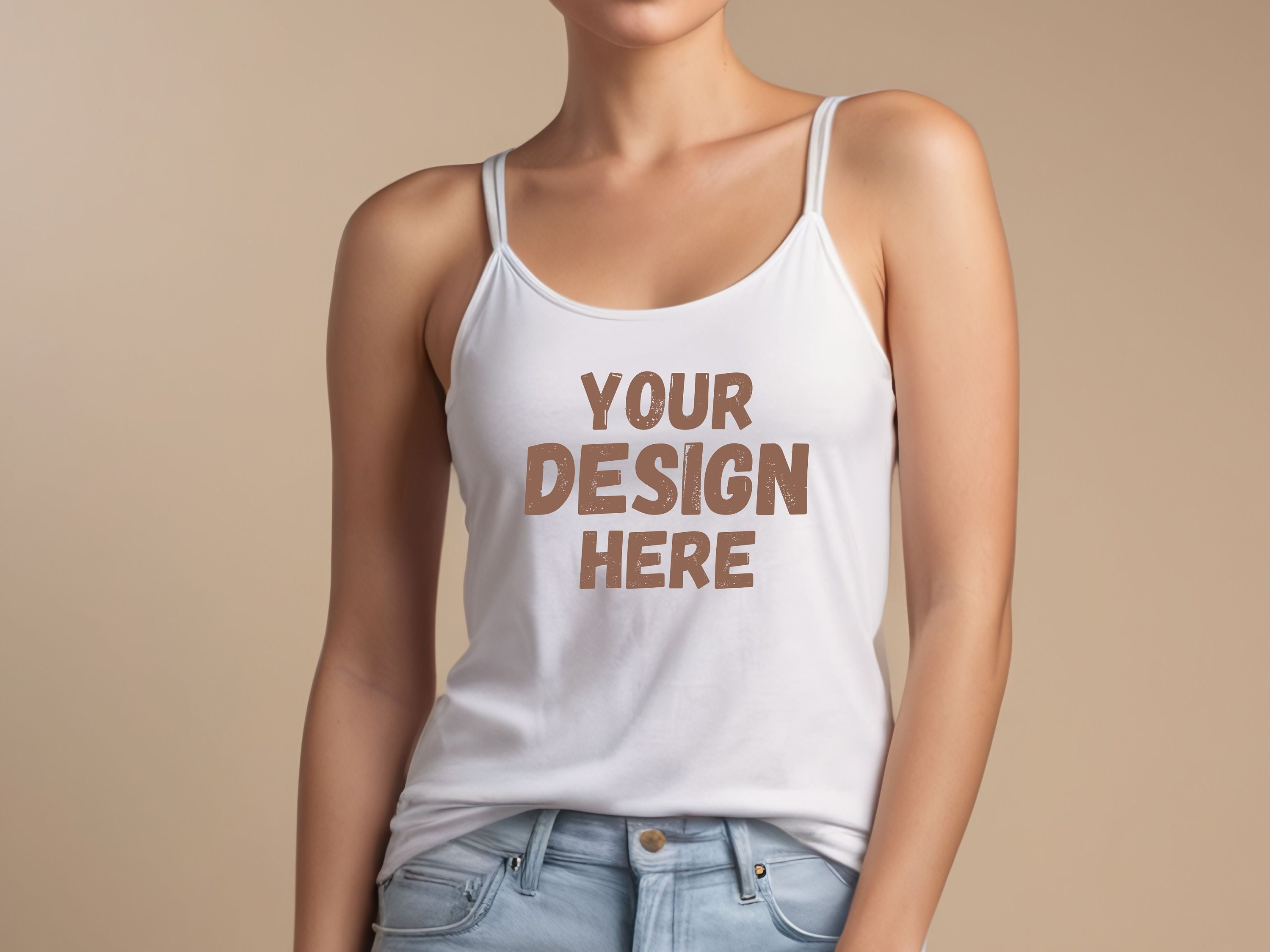 Set Personalized Customized Sexy Black Cami/tank Top With Black Hipster  Panties 