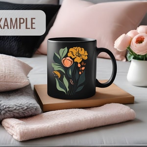 Premium Black Mug Template for Print-on-Demand. Black Mug Mockup. Coffee Cup Mock Up. Digital Download. image 3