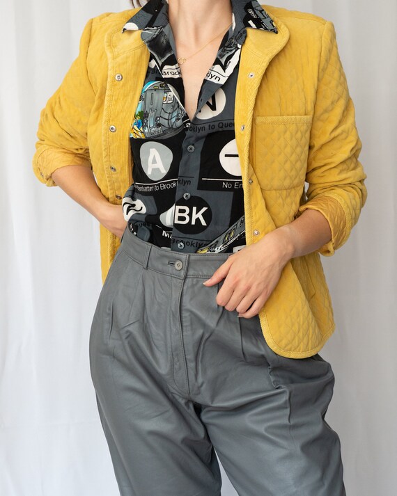Vintage Yellow Quilted Jacket