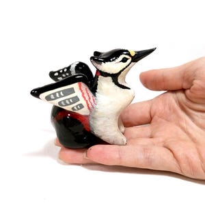 Woodpecker Griffin Figurine • Made to Order • Tiny Clay Gryphon Sculpture • Cute Handmade Totem • Fantasy Bird Gift • Baby Griffin Statue