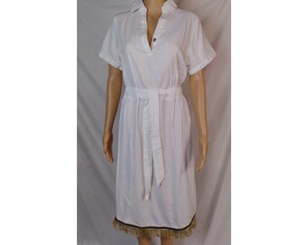 Single Button Dress with Premium Fringes