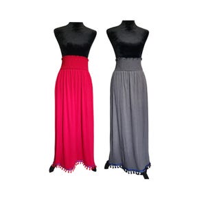 Plus Active Maxi Skirts with Matching Fringes