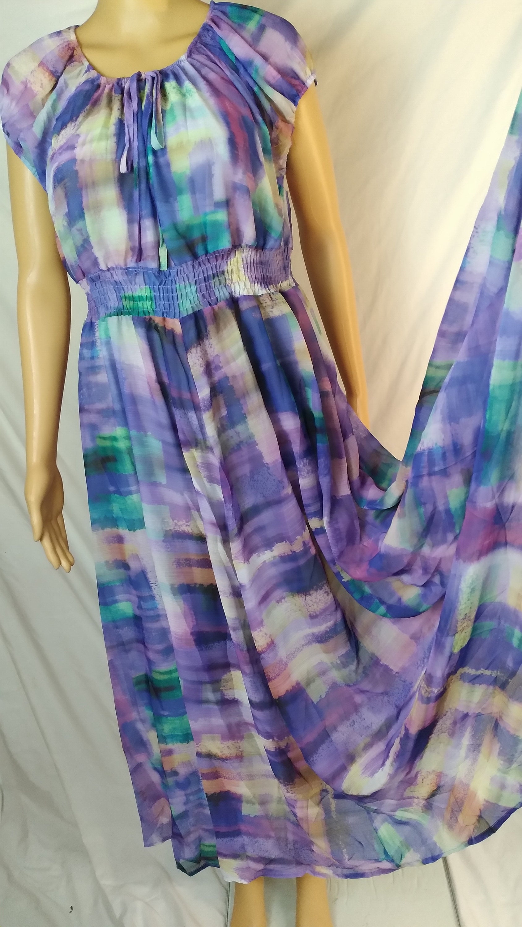Modest Flowy Pastel Maxi Dress | Etsy