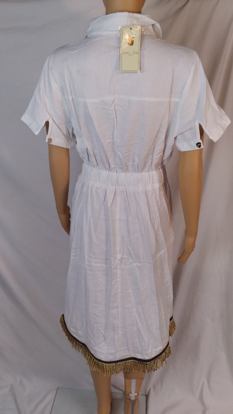 Single Button Dress with Premium Fringes