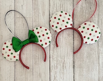 Disney Inspired Mini Ear Ornament-Polka Dot