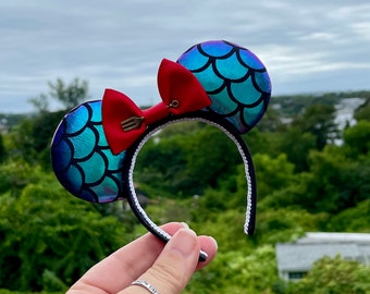 18” Doll Ariel 2 inspired Minnie Mouse Ear Headband