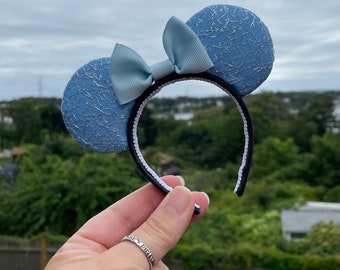 18” Doll Cinderella inspired Minnie Mouse Ear Headband