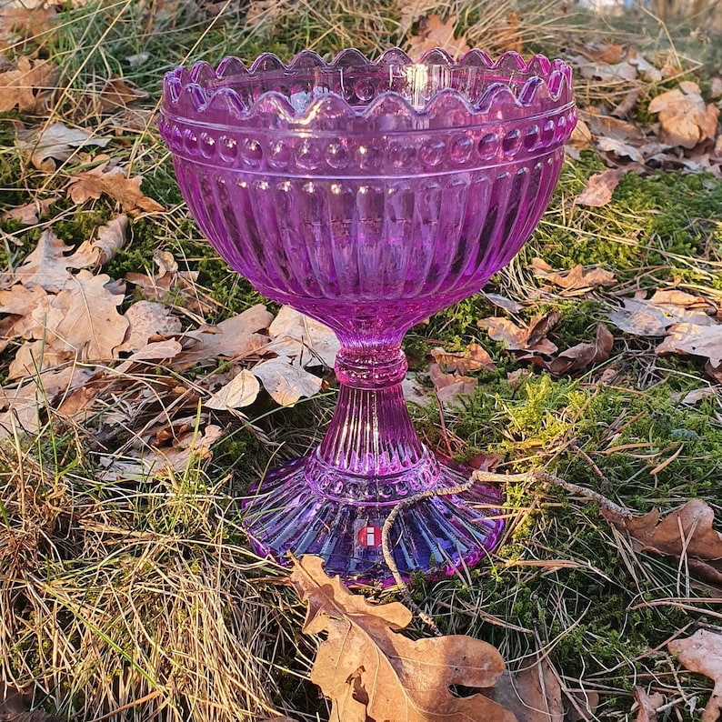 Iittala, Marimekko, Amethyst, 155 mm, Mariskooli, Marimekko Bowl, Collectible, Finnish Design image 5