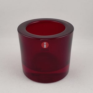 Iittala, Kivi, Red, 6 cm, Marimekko, Votive, Candleholder, Collectible, Finnish Design, Heikki Orvola