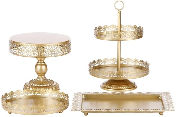 Cake Stand Set Cupcake Stand Desserts Reusable Metal 4 Pieces - Etsy