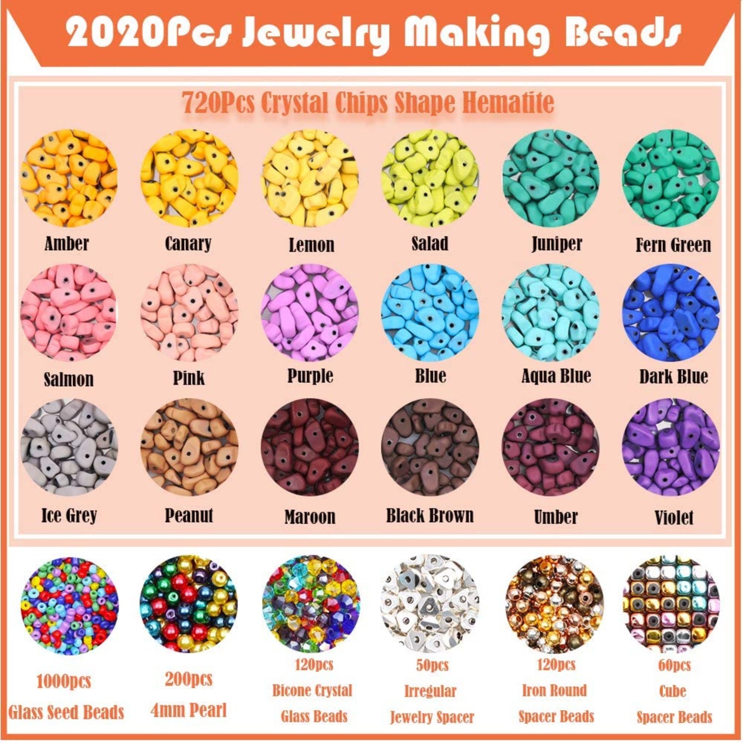 2020Pcs Jewelry Making Supplies Kit Earrings and Repair Tools