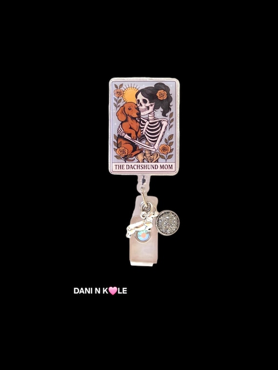 Daschund Tarot Card ID Clip Doxie Mom Gifts