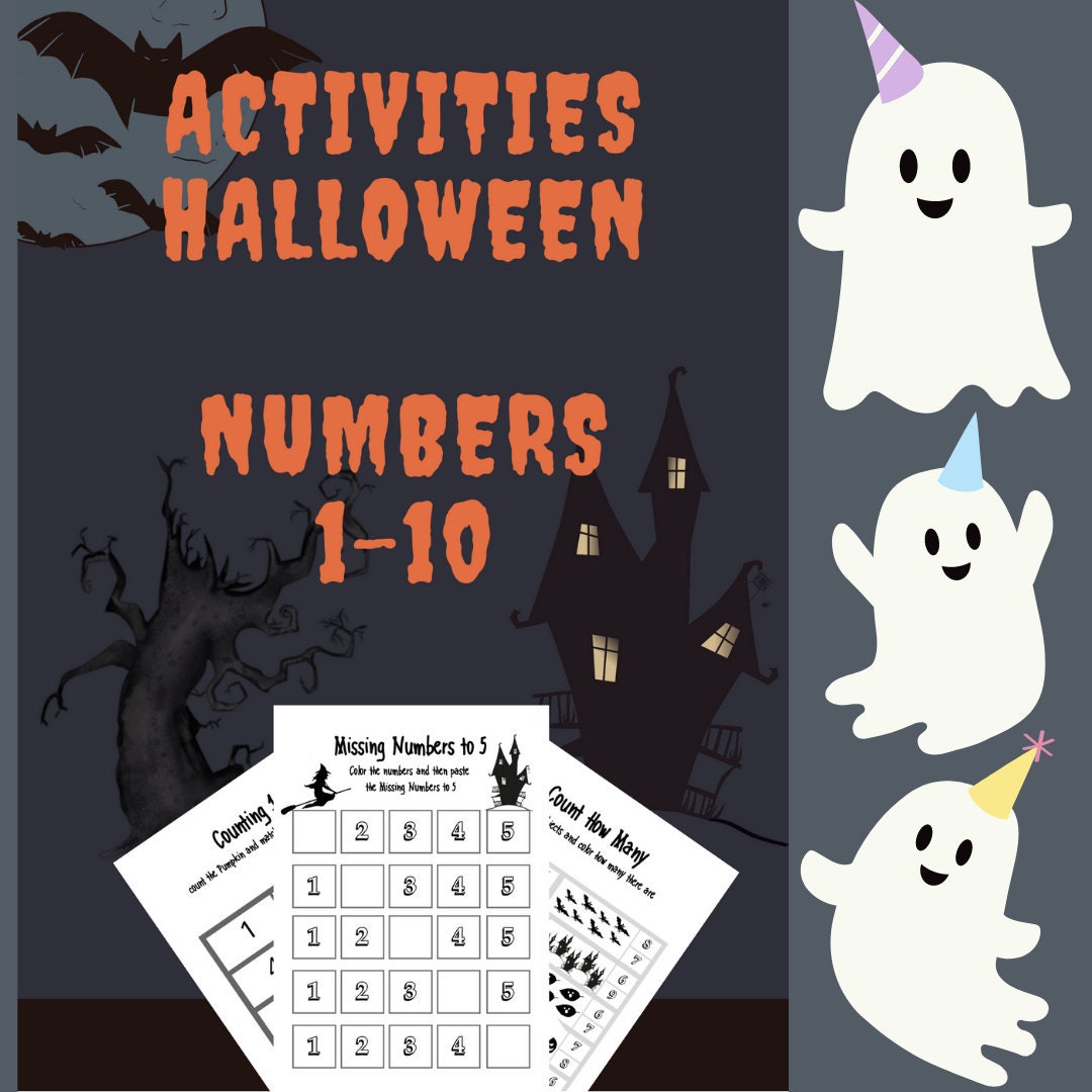 Printable Halloween Activities for Kids Preschool Halloween - Etsy