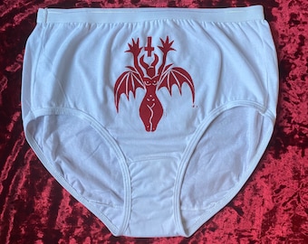 BRIEF // LILITH // hand printed goth underwear // six feet undies