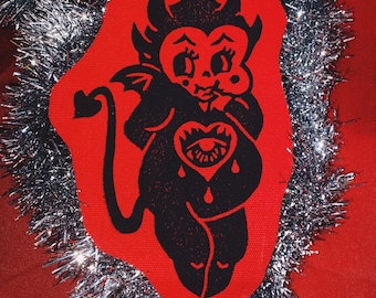 PATCH // LILDEVIL // toppa in tela stampata a blocchi da cucire