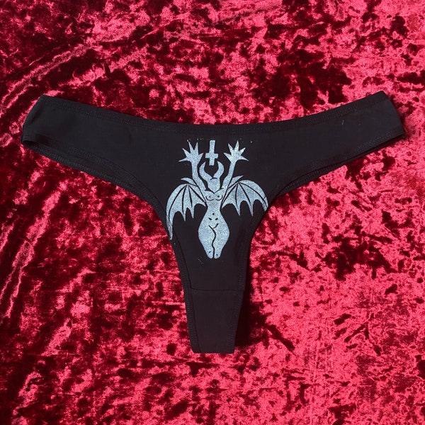 THONG // LILITH // hand printed underwear // six feet undies