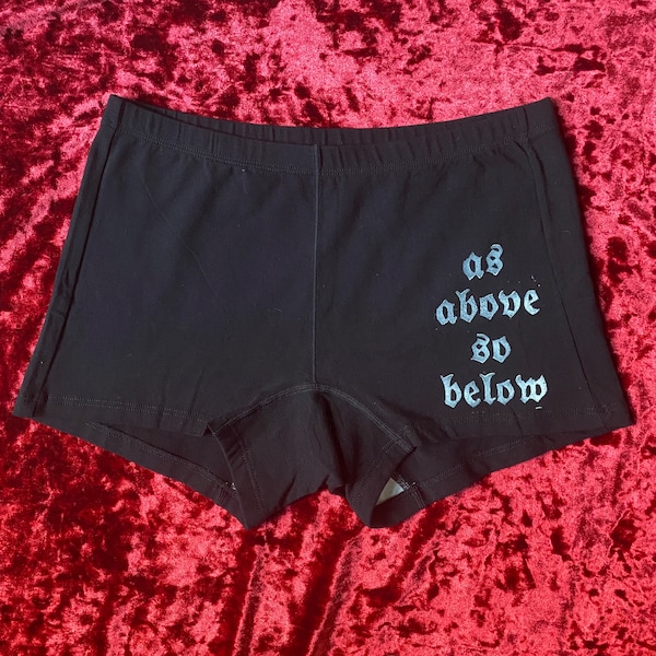 BOYSHORT // AS ABOVE so below // hand printed boy shorts // six feet undies